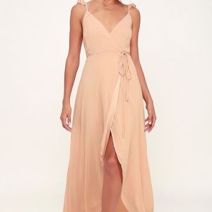 Here’s to us: Blush Pink Wrap dress